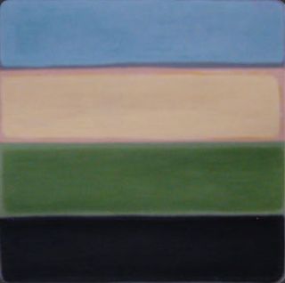 4 STRIPES, 2003, Ink and woodstain on paper, 19x19cm
