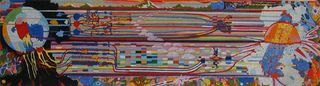 A LITTLE LIKE LIGHT, 2003, Ink and woodstain on paper, 19x70cm