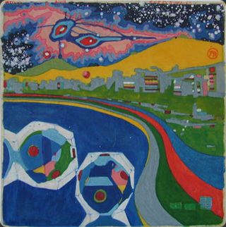 ECOSYSTEMO 3, 2003, Ink and woodstain on paper, 19x19cm