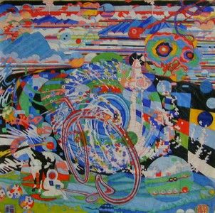 See It Loud, 2005, Ink and woodstain on paper, 40 x 40 cm