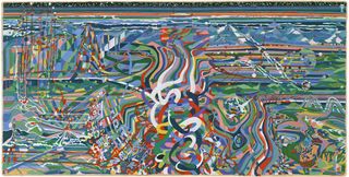Another Country, 2006, Ink, Woodstain on Paper, 60 x 120 cm