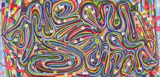 Twist, 2006, Acrylic Ink on Canvas, 40 x 80 cm