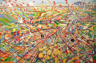 Whistle, 2007, Acrylic Ink on Canvas, 183 x 122 cm