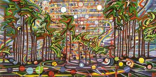Bushwick, 2008, Ink Acrylic on Canvas, 40 x 80 cm