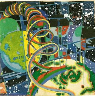 Outlook, 2008, Ink, Woodstain on Paper, 20 x 20 cm