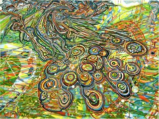 Phoenix, 2008, Ink Acrylic on Paper, 151 x 112 cm