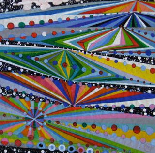 Deep Time, 2010, ink, woodstain on paper, 19 x 19 cm
