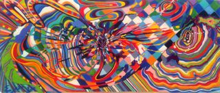Time from one shore to another, 2011, Ink, Woodstain on Paper, 26,5 x 61 cm