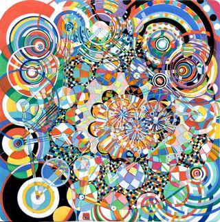 Imperturbable, 2013, Ink and woodstain on paper, 23.75 x 23.75 inches