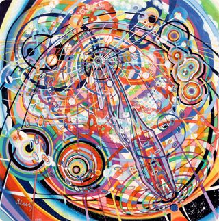 Ison, 2013, Ink and woodstain on paper, 23.75 x 23.75 inches