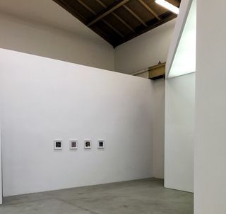 installation of four small paintings