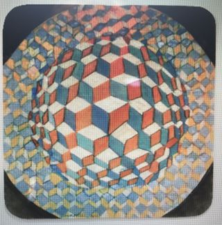 Starshell, 2016, Ink, woodstain on paper, 7.9 x 7.9 inches