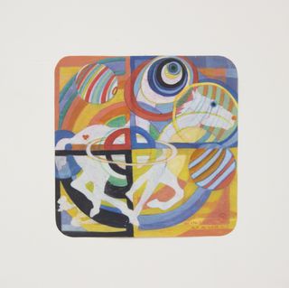 The Spacerider aka Ati Maier, 2017, Ink, woodstain on paper, 7.9 x 7.9 inches